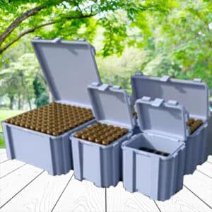 White ammo boxes in 4 sizes